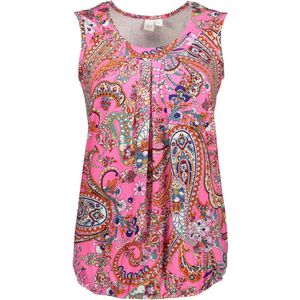 NED Top Dafne Sl Pink Paisley Print Tricot 24s4 X1419 02 401 Pink Dames Maat - S