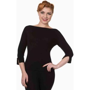 Dancing Days Longsleeve top -S- ADDICTED Zwart