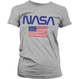 NASA Dames Tshirt -S- Old Glory Grijs