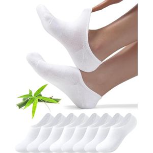 10-delige Bamboe Sport Sokken Serie - Onzichtbare Lage Sokken - Met Anti-Slip Silicone - Voor Dames & Heren (Maat 39-42)