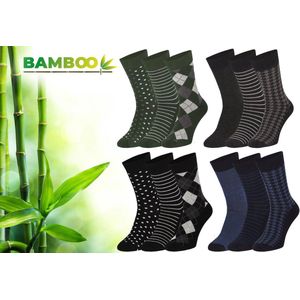 Bamboo - Bamboe Sokken Heren 39 42 - Sokken Dames Maat 39 42 - 12 Paar - Fashion - Lange Sokken - Kousen Heren Sokken - Kousen Dames Sokken - Anti Zweet - Duurzaam