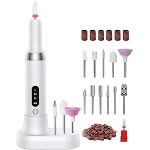 Professionele Elektrische Nagelvijl - Nagelverzorgingsset - 3 Snelheden - 17 Accessoires - Stil & Draagbaar - Voor Manicure & Pedicure Thuis Of Salon