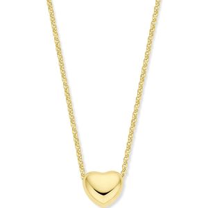 Glams ketting hart 1,5 mm 40 + 5 cm 3 micron - Zilver