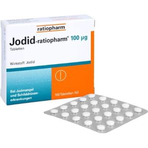 Jodid-ratiopharm 100 μg tabletten, 100 stuks | jodium tabletten | jodium | kaliumjodide