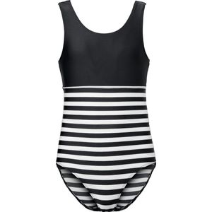 Merry Style Meisjes Zwemkleding – Badpak – Blauw/Bloemen – 140 - MS-MS10-445-SWS