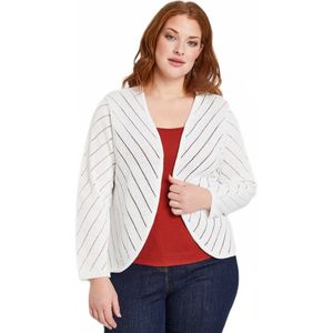 Dun opengewerkt bolero-vestje van katoen