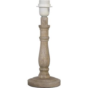 Clayre & Eef Lampenvoet Ø 12x31 cm Bruin Hout Rond Lampvoet