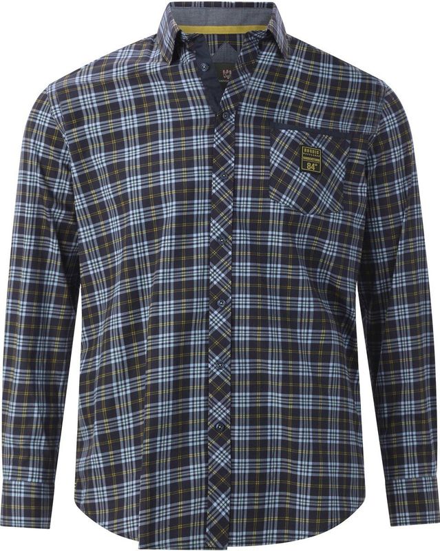 Jan Vanderstorm herren Overhemd - 41/42 - donkerblauw