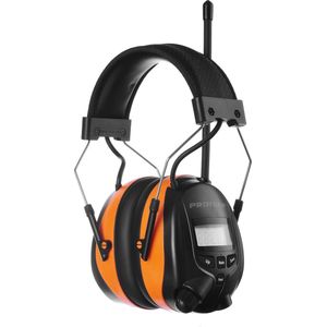 Woegel Oorkappen met FM RADIO - oorbeschermers met BLUETOOTH – digitaal scherm – oplaadbare batterij – Bellen - gehoorbescherming - Ergonomisch - Oranje