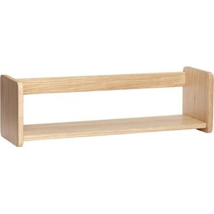 HÜBSCH INTERIOR - NOMAD eiken wandrekje, wandplankje met één schap FSC® - 40x12xh12cm