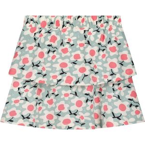 Moodstreet gebloemde rok mintgroen/roze/ecru - Maat 98/104