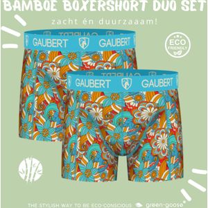 Gaubert Bamboe Boxershorts | 2 Stuks | XL | Bomen Donker Blauw