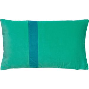 Dutch Decor PIPPA - Kussenhoes velvet 30x50 cm - Beveled Glass - groen - met rits