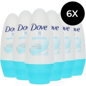 Dove Essentials Deo Roller - 6 x 50 ml