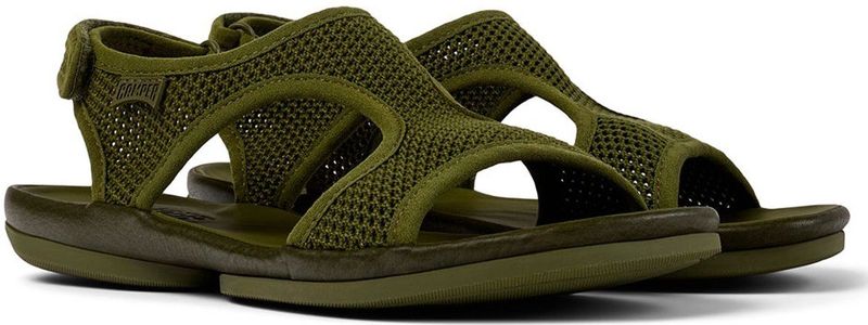 CAMPER - Right Nina - Sandalen - Groen 001 - Bovenmateriaal: Textiel en Rundleer