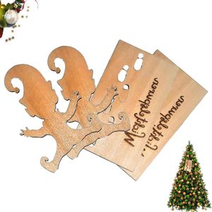 2 Pcs Gnome Template Footprints - Christmas Elf Accessories for Doors and Windows .