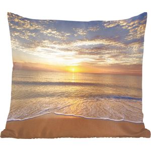 Sierkussens - Kussentjes Woonkamer - 50x50 cm - Strand - Zonsondergang - Zee