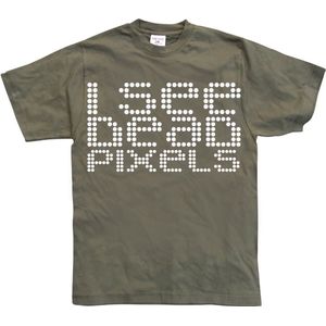 Hybris I See Dead Pixels T-Shirt SH-1-13089-H17-6 Olive-S