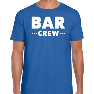 Bellatio Decorations Bar Crew t-shirt voor heren - personeel/staff shirt - blauw S