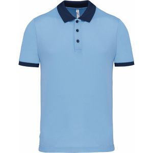 Proact Poloshirt Sport Pro premium quality - lichtblauw/navy - mesh polyester stof - voor heren XL