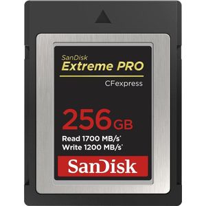 Sandisk Extreme Pro - Geheugenkaart - 256GB - CF Express Type B - Leessnelheid 1700 MB/s - Schrijfsnelheid 1200 MB/s