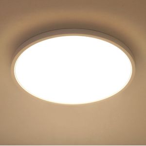 Goeco plafondlamp - 30cm - Medium - LED - 24W - IP44 - 2700LM - 4500K - wit licht - IP54 - ultradunne - rond - voor badkamer slaapkamer keuken woonkamer balkon