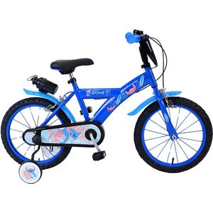 Disney Stitch Kinderfiets - Jongens - 16 inch - Blauw - Twee handremmen