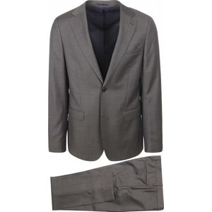 Suitable Faux Uni Kostuum Wol Grijs - Maat 46 - Heren