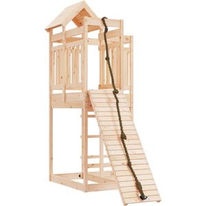 vidaXL - Speelhuis - met - klimwand - massief - grenenhout