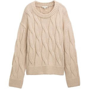 TOM TAILOR - Trui - Taupe - Lange Mouw - Ronde Hals