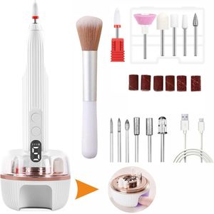 Gsedaox - Elektrische Nagelvijl - Nagelfrees - 12 Bitjes - Manicure en Pedicure Set - Eeltverwijderaar