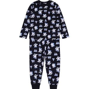 Marineblauwe tweedelige Yeti-pyjama voor jongens / 7-8 jaar 128 cm