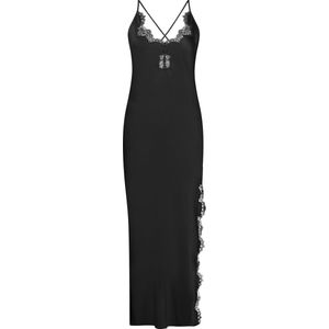 Hunkemöller Dames Nachtmode Slipdress Satijn - Zwart - maat XS