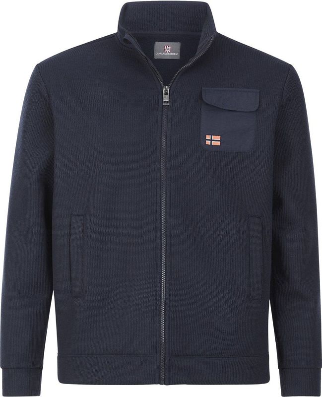 Jan Vanderstorm herren Sweatvest - 52/54 - donkerblauw