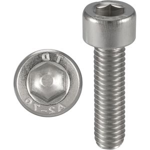 Roestvrijstalen schroeven M3 x 10 mm cilinderkop BTR ISO 4762 DIN 912 5 stuks