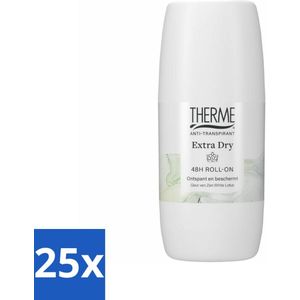 Therme - Extra Dry Zen White Lotus Roller - Anti-transpirant - Beschermend - 60ml - Bulkverpakking - 25 stuks