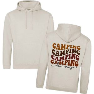 Camping hoodie - Hoodie Beige - Camping King - Heren - Maat 3XL