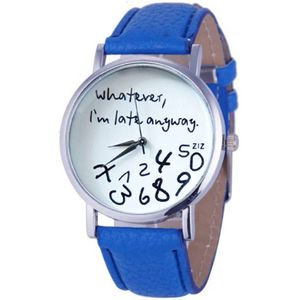 Whatever I'm Late Anyway Horloge - Blauw