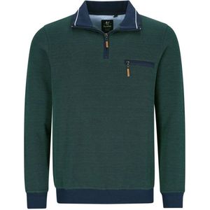 Hajo - Heren sweater met rits - groen - Maat XXL