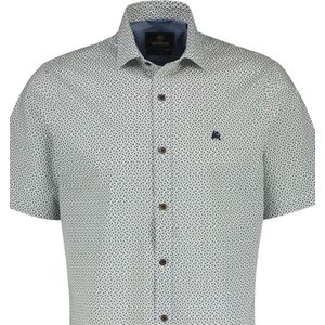 Lerros - Korte Mouw Overhemd - Heren - XL - 622 COASTAL SEA BLU - Katoen - 2432303