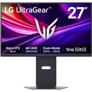 LG UltraGear 27G850A-B UHD 4K - Nano IPS Black Gaming Monitor - Dual-Mode 240Hz/480hz - 1ms - DP 2.1 - DisplayHDR 600 - 27-inch