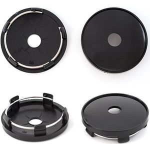 Wieldoppen - Zwart - Set van 4 - ABS-kunststof - Auto-accessoires