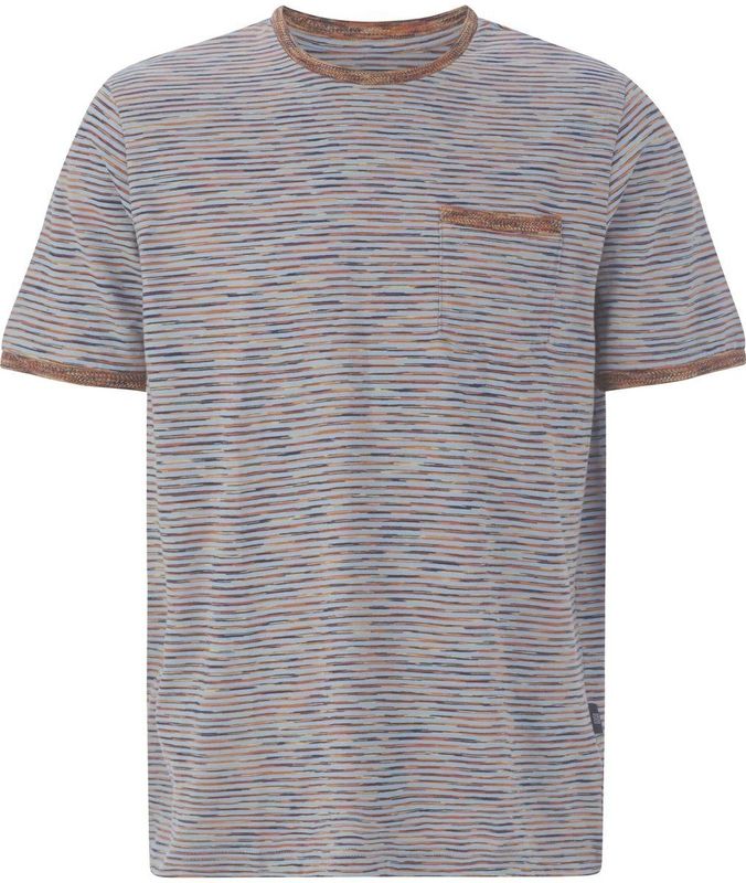 T-shirt ORIELLO lichtblauw gestreept