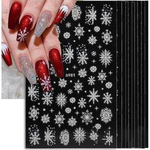 Nagelstickers - Sneeuwvlok - Kerst - DIY Nail Art - 10 Bladen