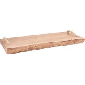 Houten kaarsenplateau robuust 51 cm - Home deco - Woondecoratie/woonaccessoires - Kaars planken/plateaus van hout