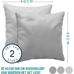 Kussensloop (Set van 2) – Zwart Katoen - Voor Kussens 40 x 40 cm - 100% Jersey Katoen - Beddengoed Dubbel Bed Kussensloop - Kussenbeschermer - Bestendig en Hypoallergeen