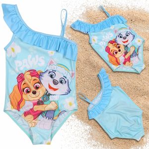 Paw Patrol Skye Everest EENDELIG badpak voor meisjes VOOR HET ZWEMBAD, blauw badpak voor meisjes
