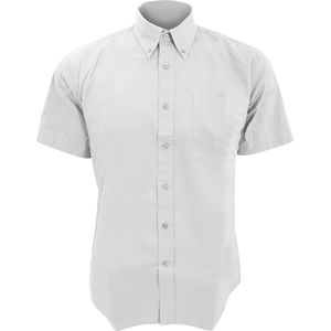 SOLS Heren Brooklyn Korte Mouw Twill Work Shirt (Wit)