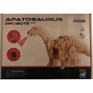 Lopende 3D Apatosaurus Houten Puzzel met sound control