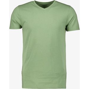 Unsigned heren T-shirt groen V-hals - Maat 3XL